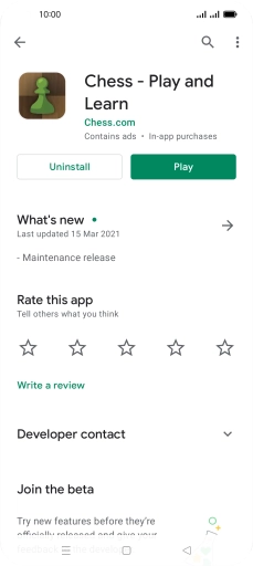 Press Uninstall.