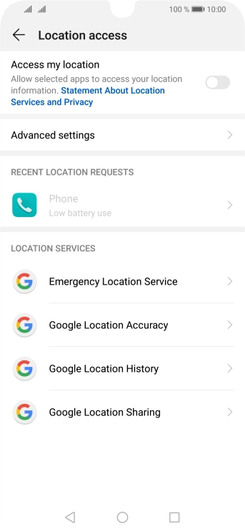 Press the indicator next to 
