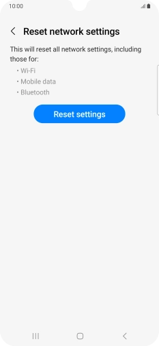 Press Reset settings.