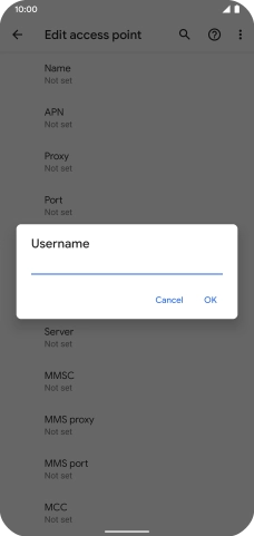 Key in eesecure and press OK.