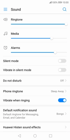 Press the Home key to return to the home screen.