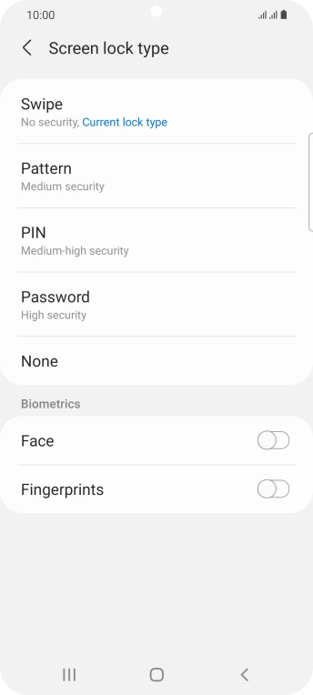 Press Fingerprints.