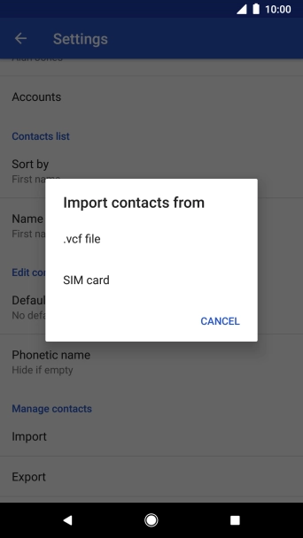 Press SIM card.