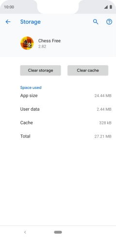 Press Clear cache.