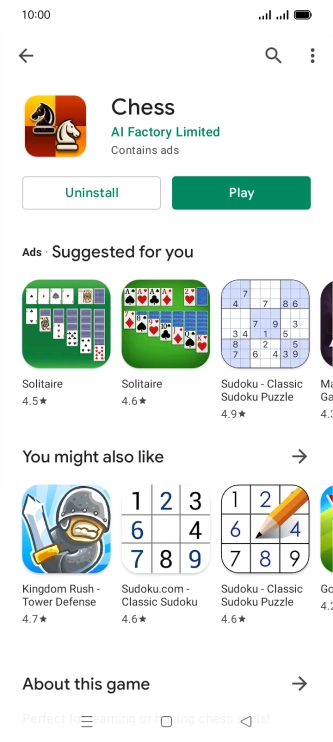 Press the Home key to return to the home screen.