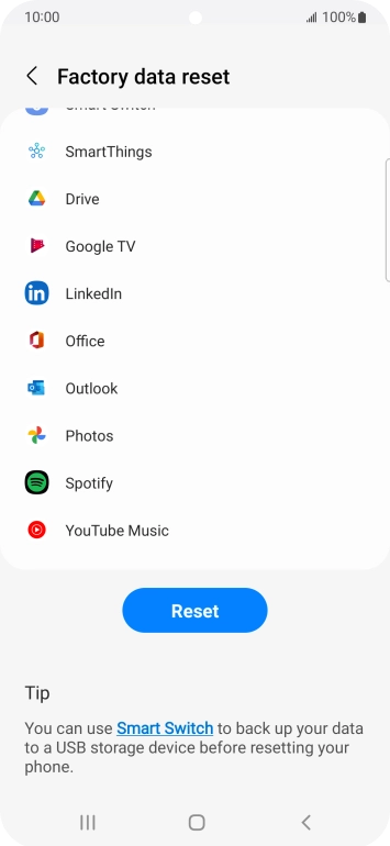 Press Reset.