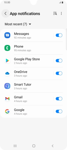 Press the drop down list.