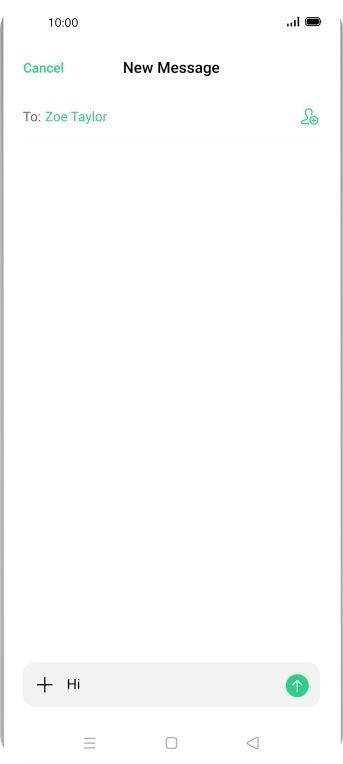 Press the send icon when you've finished your SMS.