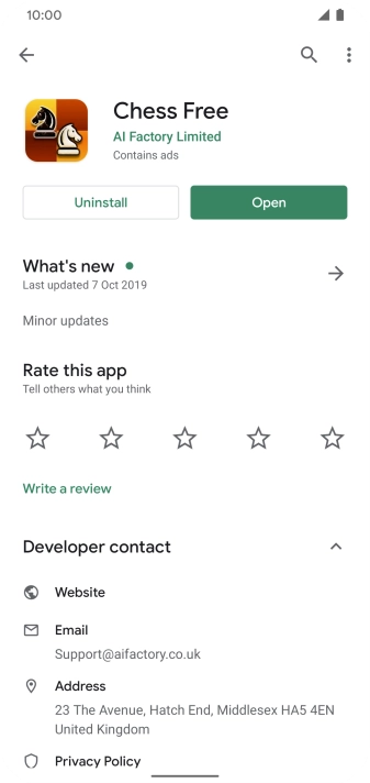 Press Uninstall.