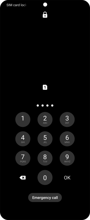 If you're asked to key in your PIN, do so and press OK. The default PIN is 1111.