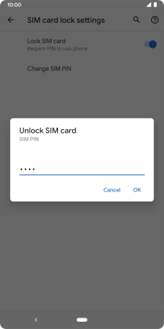 Key in your PIN and press OK. The default PIN is 1111.