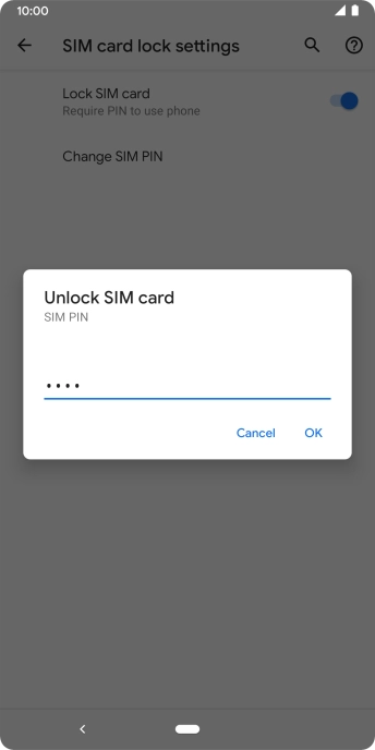 Key in your PIN and press OK. The default PIN is 1111.