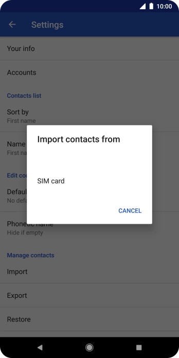 Press SIM card.