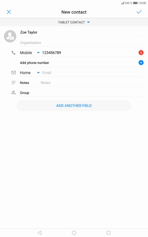 Press the confirm icon.