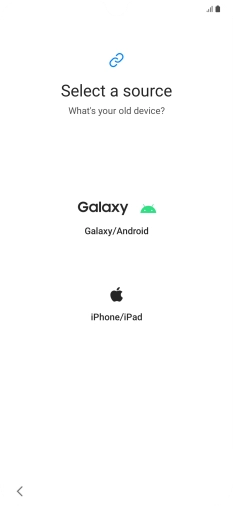 Press the required setting and follow the instructions on the screen to transfer the content from another phone.