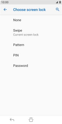 Press Pattern and drag your finger across the screen to connect at least four points.