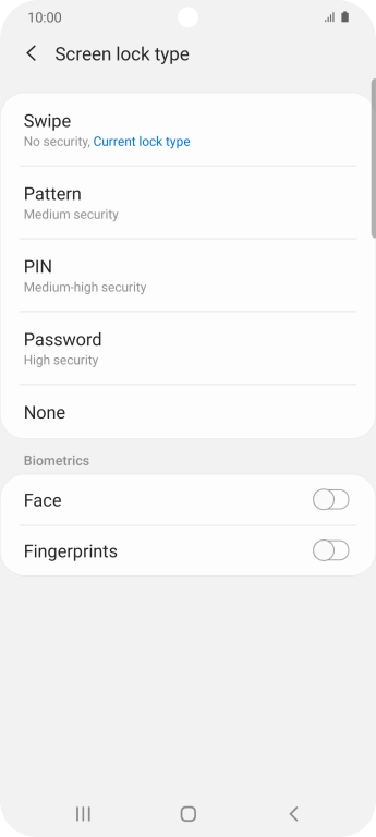 Press Fingerprints.