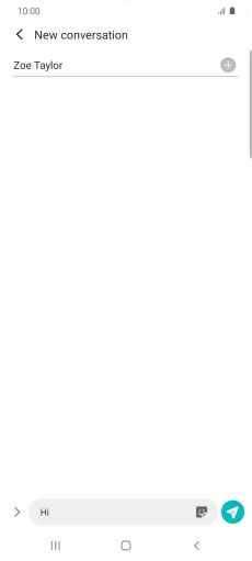 Press the send icon when you've finished your SMS.