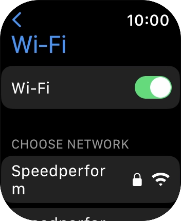 Press the required Wi-Fi network.