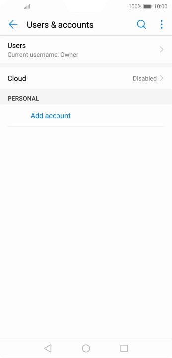Press Add account.