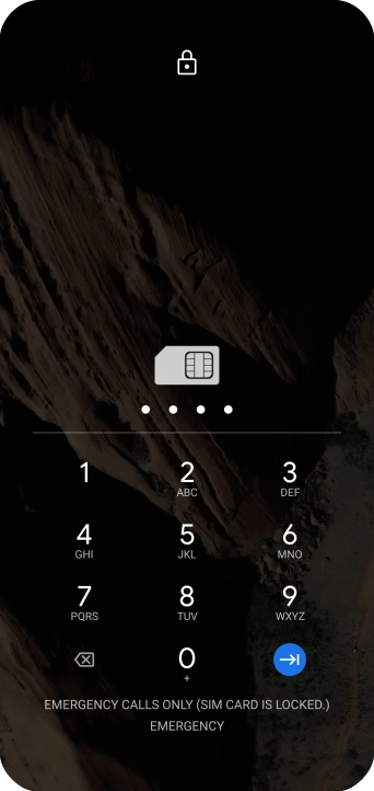 If you're asked to key in your PIN, do so and press the confirm icon. The default PIN is 1111.