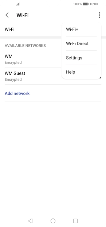 Press Wi-Fi+.