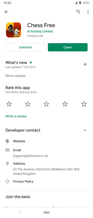 Press Uninstall.