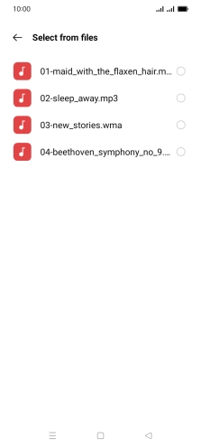 Press the required ring tones to hear them.