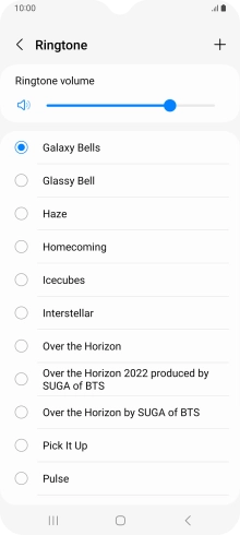 Press the required ring tones to hear them.