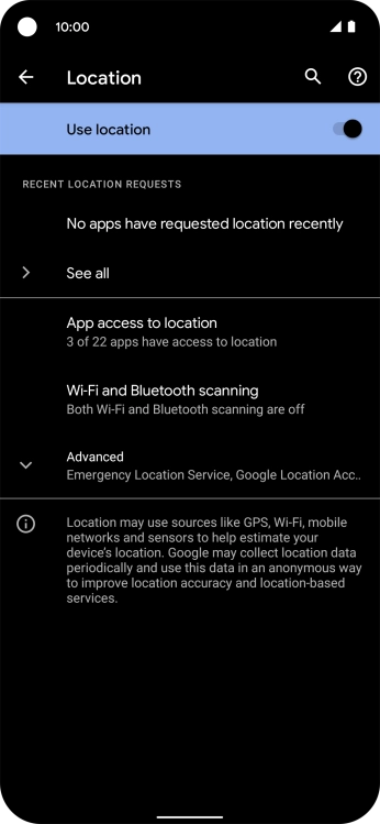 Press App access to location.
