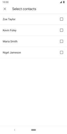Press the fields next to the required contacts.