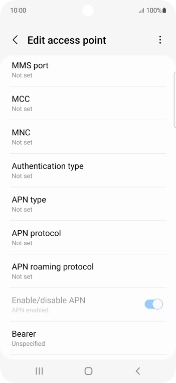 Press MMS port.