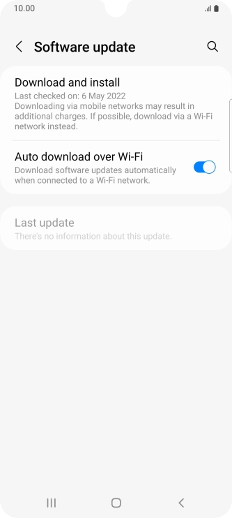 Press Download and install. If a new software version is available, it's displayed. Follow the instructions on the screen to update the phone software.