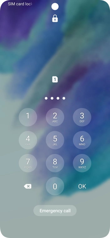 If you're asked to key in your PIN, do so and press OK. The default PIN is 1111.