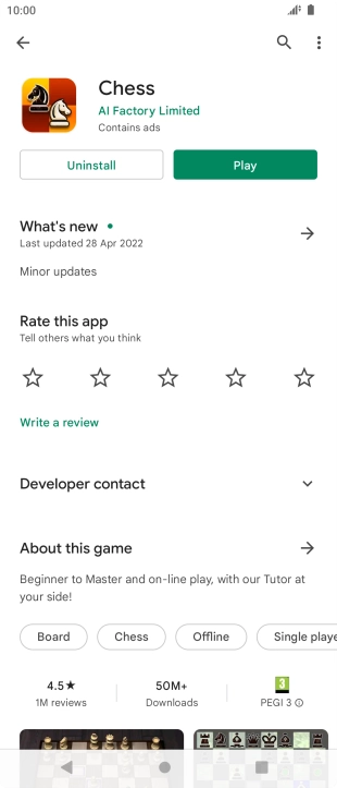 Press Uninstall.