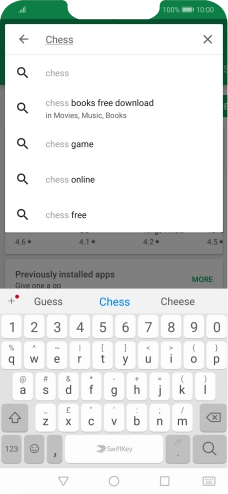 Key in the name or subject of the required app and press the search icon.