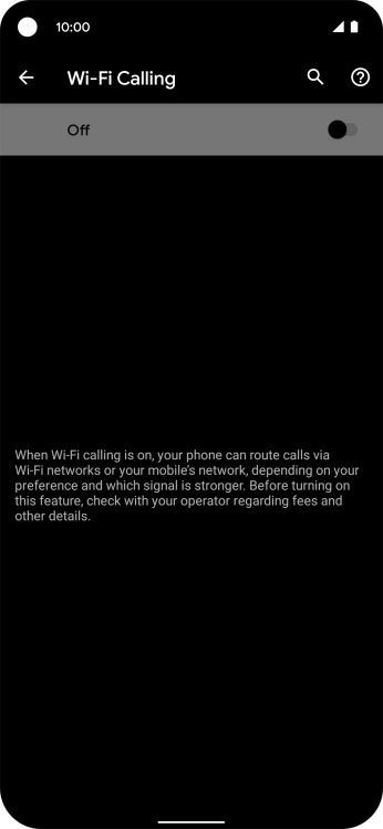 Press the indicator to turn the function on or off.