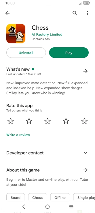 Press Uninstall.
