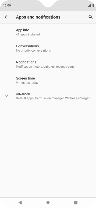Press App info.