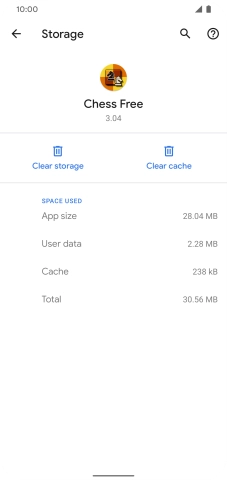 Press Clear cache.