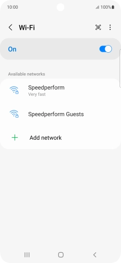 Press the required Wi-Fi network.