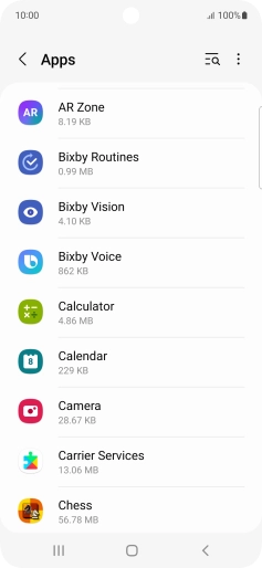 Press the required app.