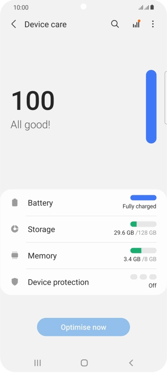 Press Battery.