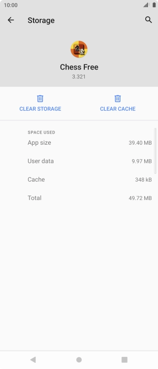 Press CLEAR CACHE.