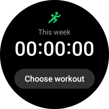 Press Choose workout.