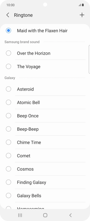 Press the Home key to return to the home screen.