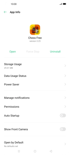 Press Storage Usage.