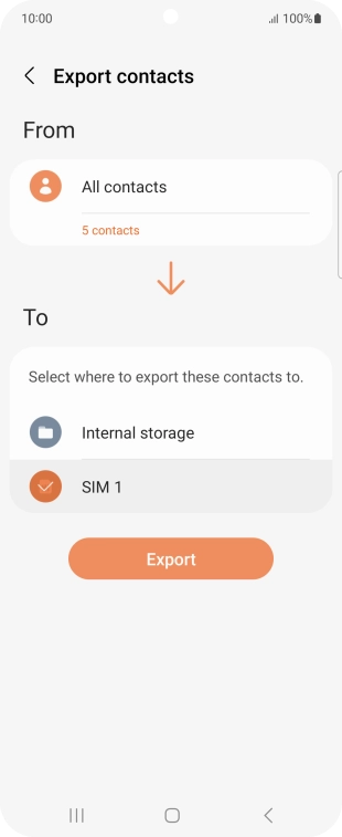 Press Export.