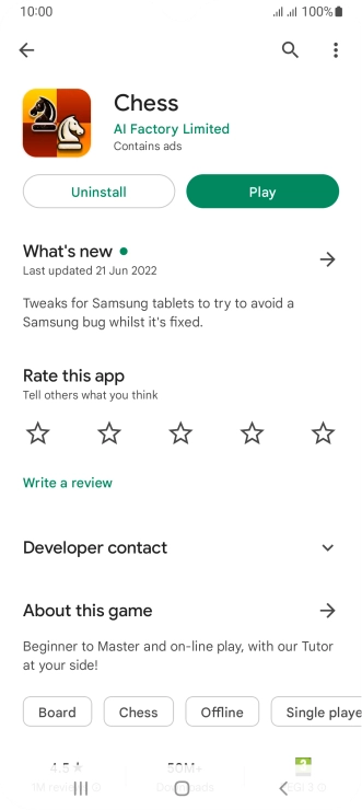 Press Uninstall.