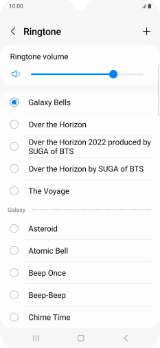 Press the required ring tones to hear them.